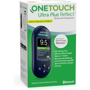 Lecteur De Glyc&eacute;mie Onetouch Ultra Plus Reflect (Mmol/L), 1 Lecteur, 10 Bandelettes De Test, 10 Lancettes, 1 Aide Au Pr&eacute;l&egrave;vement Et 1 &Eacute;tui, Stiftung Warentest Tr&egrave;s Bon (1,5) - Neuf