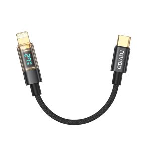 THEF-Câble USB C vers Lightning Court 15CM [Certifié MFi] Câble USB C iPhone Chargeur Rapide Power Delivery Fil Lightning USBC pour iPhone 14 13 12 11 Pro Max Mini XR XS X 8 7 Plus 6s 6 SE - Noir - Neuf