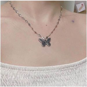 Kal-Collier Collier Papillon Boho Collier Ras Du Cou Collier Pendentif Papillon Collier Chaine Coeur Collier Papillon Argent Collier Papillon Insecte Bijoux Pour Femmes Et Filles - Neuf