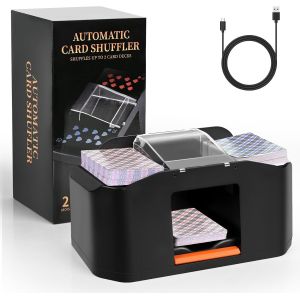 Melangeur De Carte Électronique, Mélangeur De Cartes À Jouer À 2 Plats, 2000mah Batterie Trieur De Carte Pour Jeux De Cartes Uno Texas Holdem Home Blackjack Casino Poker[Z2025] - Neuf