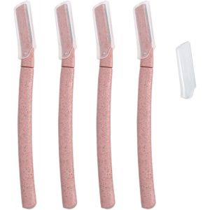 ERYI-4 Lames Dermaplaning Pour Visage, Sourcils Avec Lame En Acier Inoxydable Pour Femme, Rasoirs Réutilisables Pour Le Toilettage Des Peaux Sensibles Et Du Bikini - Neuf