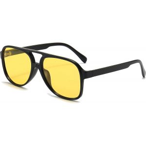 Kathlelxh-Lunettes Conduite De Nuit Polarisée ¿ Lunette Vision Nocturne Conduite Anti Éblouissement, Lunette De Soleil Pilote Verre Jaune Pour Femme Et Homme[H445] - Neuf