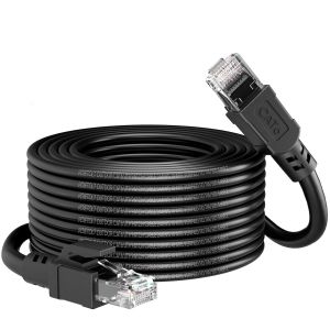 Kal-Câble Ethernet Cat 6 3 Mètre Extérieur, Veste Étanche Lldpe Uv Pour Enterrement Direct - 24awg Câble Rj45 Réseau Internet Gigabit Haute Vitesse 10 Gbps - Cca, Utp - Neuf