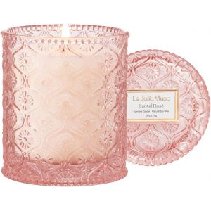 Bougie Parfumées au Bois de Santal et à la Rose, Cadeau de Bougie pour Femmes Bougies Parfumées pour la Maison de 55 Heures de Combustion 230g - Neuf