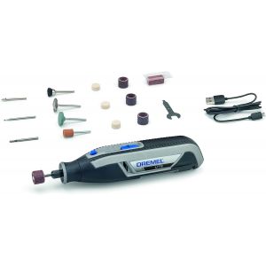 Ulteronixshop-Dremel Lite 7760 outils multifonctions sans fil 3,6V, Batterie Li-ion, 15 accessoires et plage de rotation variable 8000-25000 tours/min pour couper, graver, poncer, nettoyer, polir - Neuf