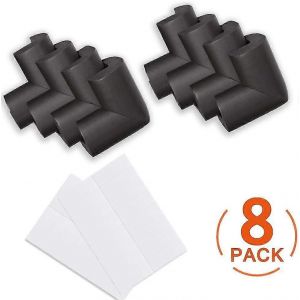 [Ensemble De 8] Protecteur D'angle De Table Noir,Protecteur D'angle En Mousse Souple Protecteur D'angle Droit De Sécurité Pour Bébé Avec Adhésif Durable Pour Table Et Tout S - Neuf