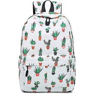 Filles Décontracté Sac À Dos Collège Étudiants Sac À Main Cactus Imprimé Voyage Épaule Dos Pack - Neuf