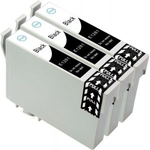 Lot de 3 cartouches d'encre compatibles Epson T1285 pour Epson Stylus Office BX-305 S-22 SX-125 SX-130 SX-230 SX-235 SX-420 SX-425 SX-430 SX-435 SX-438 SX-440 SX-440 445 - Neuf