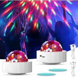 Lumière Disco Ball Dj Pour Soirée Avec Contrôle De La Musique,Usb,Pour Enfants,Voiture,Bar,Noël - Jeux De Lumière Pour Scène - Neuf