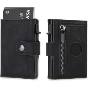 Porte-Cartes De Crédit Pour Homme Et Femme | Portefeuille Homme | Portefeuille Homme Slim Rfid | Porte-Cartes Pour Homme Mini Porte-Cartes | Avec Fermeture Éclair | Boîte Cadeau | Noir Et - Neuf
