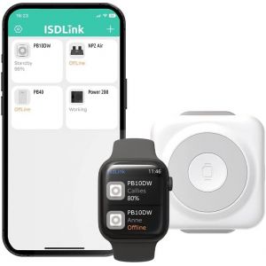 JGD-PB10DW Power Bank pour Chargeur sans Fil MagSafe Magnetic Duo Charger Wireless Fast Charger Compatible avec iPhone 14/Pro/Max/Plus/13/12 Series, AirPods 3/2/Pro, iWatch - Neuf