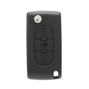 &Eacute;tui &agrave; cl&eacute;s de voiture &agrave; 3 boutons avec lumi&egrave;re sans fente Convient pour Citroen C4 - Neuf