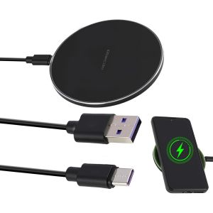 KALANKA-Chargeur sans Fil Rapide 20 W, Chargeur Induction Qi pour iPhone 16/15/14/13/12/11/XS/8, Samsung Galaxy S24/S23/S22/S21/S20/S10, Huawei, Xiaomi, Station de Recharge sans Fil avec C&acirc;ble USB C - Neuf