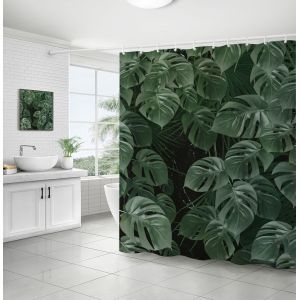 La Jungle tropicale Modèle Polyester Rideau de Douche 180x180cm - Neuf