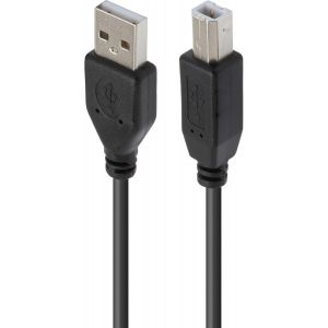 apm Câble d'imprimante 3 mètres, cordon USB 2.0 USB-A vers USB-B, Compatible Imprimante HP, Epson, Canon, Lexmark, Brother, Scanner, Disque Dur, Ordinateur, Coloris Noir, 570301 - Neuf