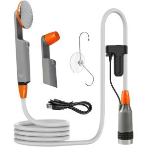 Checarzhn--No1-Douche Portable, Douche De Camping Portable Douchette Extérieur, Douche De Camping Avec Tuyau 1.8m, Camping Douche Portable Douche Extérieur - Neuf