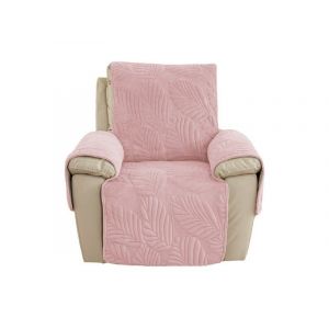 Housse de protection pour fauteuil inclinable avec poche lat&eacute;rale, rose - Neuf