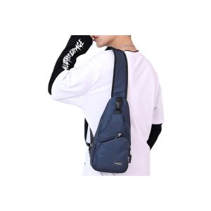 Sac &agrave; dos bandouli&egrave;re homme, sac de voyage - Bleu - Neuf