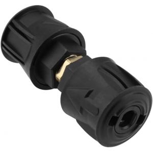 MEVRONISSHOP-Lot de 2 adaptateurs de raccordement rapide M22 14 mm pour nettoyeur haute pression - Extension de connecteur de tuyau en plastique en aluminium - Noir - Neuf