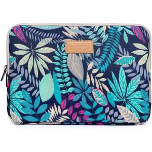 Housse Pour Ordinateur Portable 15,6 Pouces Compatible Avec Acer, Asus, Dell, Ipad Pro, Lenovo, Macbook Pro, Macbook Air, Pour Femme, Avec Motif Imprimé Feuilles Colorées (Bleu) - Neuf
