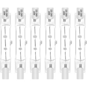 Ampoule Halogène R7s 78mm 100w 230v,Ampoule J78 Dimmable Halogene 2800k Blanc Chaud,Convient Pour Les Lampadaires,Les Eclairages Paysagers,Pack De 6 - Neuf