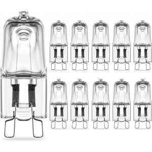Ampoule Halogène G9 40w Blanc Chaud 2800k, G9 Ampoules Halogène Capsule Intensité Variable 230v, 370lm, Pas De Scintillement, Angle De Faisceau 360 ¿¿, Paquet De 10 - Neuf