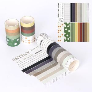 Teppd-20 Rouleaux Washi Tape Set, Vintage Ruban Adhésif Décoratif Masking Tapes Pour Arts, Bullet Journal, Scrapbooking, Bricolage, Emballage, Bandes Adhésives(Set01) - Neuf