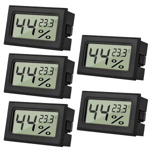 5 Mini Thermomètre Digital LCD Hygromètre D'intérieur hygromètre Thermometer Intérieur Reptiles Hygromètre Numérique, pour Bureau, Cuisine, Thermomètre incubateur, Serre Thermomètre - Neuf
