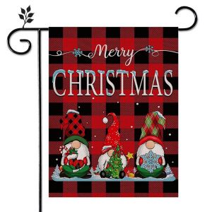 Neige de No&euml;l de Jardin Pavillon 30 * 45cm Vertical Double Face Rouge d'Hiver Ferme &agrave; Cour D&eacute;coration Ext&eacute;rieure&iquest;3&iquest; - Neuf