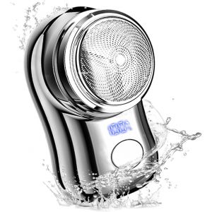 Mini Rasoir, Portable Electric Shaver, Rasoir &Eacute;lectrique Pratique Et Rechargeable, Rasage &Eacute;lectrique De Poche, Usb Rechargeable Shaver, Pocket Electric Shave, Electric Razor &Agrave; Affichage Led (Argent) - Neuf