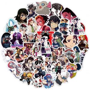 acdsgd-100 Pi&egrave;ces Autocollants Anime D&eacute;mon Dessin Anim&eacute;, Cool Anime Autocollants, Autocollants Japonais de Dessins Anim&eacute;s, Autocollant Anime Vinyl pour Notebook, Bouteille D'eau, Bagages, Snowboard - Neuf