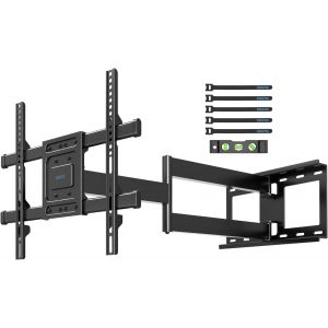 MEVRONISSHOP-Support Mural TV Pivotant Inclinable, Bras Articul&eacute; Extra Long 850mm, Compatible &Eacute;crans LCD/LED/OLED 32-70 Pouces jusqu'&agrave; 60 kg, Max VESA 400x400mm, Support TV Mural Orientable - Neuf