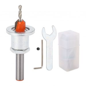XYONG Foret conique reglable a tige ronde de 8 mm, foret conique autotaraudeur pour le travail du bois 8 x 10 x 3,0 - Neuf