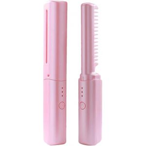 Kal-Lisseur Cheveux Sans Fil, Brosse À Lisser Pour Cheveux Sans Fil Avec 3 Niveaux Température, Minis Lisseur De Voyage Portable Sans Fil, Minis Lisseur De Cheveux, Chauffage Rapide - Neuf