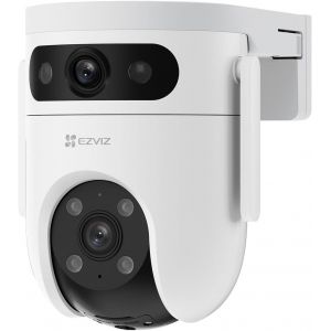 H9C 2K+2K Dual Lens Outdoor Wifi Surveillance Camera, 360° Ptz Camera, Auto Tracking, Human/Vehicle Shape Detection, Active Defense, Night Vision Colour 40 M, Two-Way Audio - Neuf