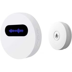 Sonnette sans fil auto-alimentée sans batterie sonnette de carillon étanche extérieure Sonnette électrique filaire avec récepteur enfichable,58 mélodies - Neuf