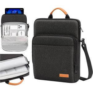 Kalanka-9-11"" Sac Tablette Avec Bandouli&egrave;re Pour Ipad 10&eacute; G&eacute;n 10,9"", Ipad (A16) 11"", Ipad Air/Pro 11"", Ipad 9/8/7&eacute; G&eacute;n 10,2"", Ipad Air 5/4 10,9"", Galaxy Tab A9+ Plus 11""/S9 Fe,Tab M11 11"", Noir&gris - Neuf