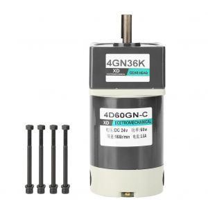 Moteur a engrenages a aimant permanent CC 24 V 60 W, vitesse reglable, sens horaire/antihoraire (36 kV) - Neuf