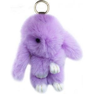 KAL-Mignon Grand. Lapin En Peluche Porte-Clés Lapin En Peluche 7 Pouces Porte-Clés Pom Poms Pendentif Sac À Main Clé De Voiture Décoration - Neuf