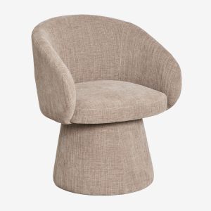 Lot De 2 Chaises De Salle &Agrave; Manger Pivotantes Rembourr&eacute;es Flavian Avec Accoudoirs - Neuf