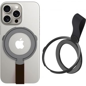 SJZG-Anneau T&eacute;l&eacute;phone Magn&eacute;tique Pour Magsafe, Support Magsafe Portable R&eacute;glable &Agrave; 360&deg; Grip T&eacute;l&eacute;phone Phone Grip Ring Holder Pour Iphone, Samsung.Qq Black - Neuf