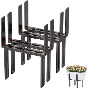 Mevronisshop-Lot De 4 Supports De Jardini&egrave;re En Forme De H - Sans Per&ccedil;age - Convient Aux Jardini&egrave;res De 15 &Agrave; 23 Cm Et Aux Balustrades De Balcon De 1,5 &Agrave; 32 Cm - Support De Jardini&egrave;re Pour Rebord De F - Neuf