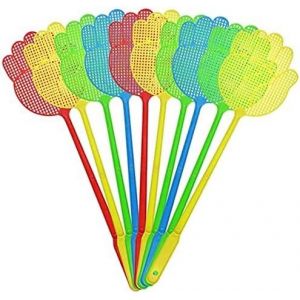 KALANKA-20 Pièces Tapette à Mouches Plastique Tapette Contre Les Ravageurs Tapette à Mouches Manuelle Tapette Moustique Tapette à Mouche Main Swatter de Mouche Coloré pour Ravageurs, Mouches - Neuf