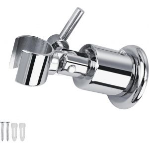 Support de Pommeau de Douche avec Vis, Support de Douche, Support Pommeau de Douche en Métal, Support de Pomme de Douche Réglable, Support Douchette Mural - Neuf