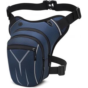 TIANYI-Sac de Jambe Tactique Etanche Sacoche Moto Leg Bag, Réfléchissant Poche Jambe Sac Cuisse Banane Multifontion Sacs Ceinture Sport pour Homme Femme Voyage Camping Course Equitation Pochette - Neuf