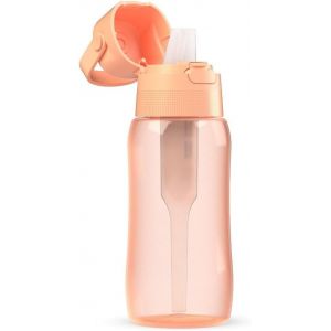 Gourde Filtrante Solid, 1 Filtre &Agrave; Charbon Actif, Peach Fuzz 0,5 L - Sans Bpa Bouteille D'eau, Filtre Le Chlore Et Autres Contaminants - Gourde Sport, Gourde Paille, Bouteille D'eau De Sport - Neuf