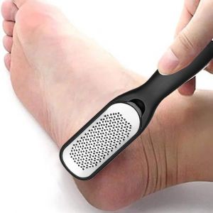 Lime &Agrave; Pieds En M&eacute;tal Double Face Et Dissolvant De Callosit&eacute;s Pour P&eacute;dicure Et Soins Des Pieds - Neuf