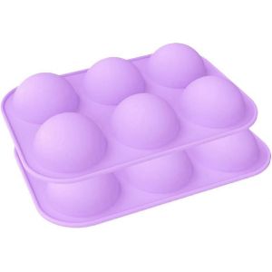 Moule En Silicone Sphère Grand 6 Cavités,2 Paquets De Moule À Boules De Chocolat,Moule À Pâtisserie,Moule En Silicone Pour La Fabrication De Gâteaux,Gelée,Dôme - Neuf