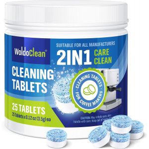 CMWS-Comprimés de nettoyage 2 en 1 pour machines à café - Compatibles avec Jura et autres marques 25 pièces (3,5 g) - Neuf