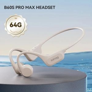 &eacute;couteurs &agrave; Conduction osseuse 64GB MP3 casque ouvert sans fil IPX8 natation &eacute;tanche Flash-vente choix casque WHITE - Neuf